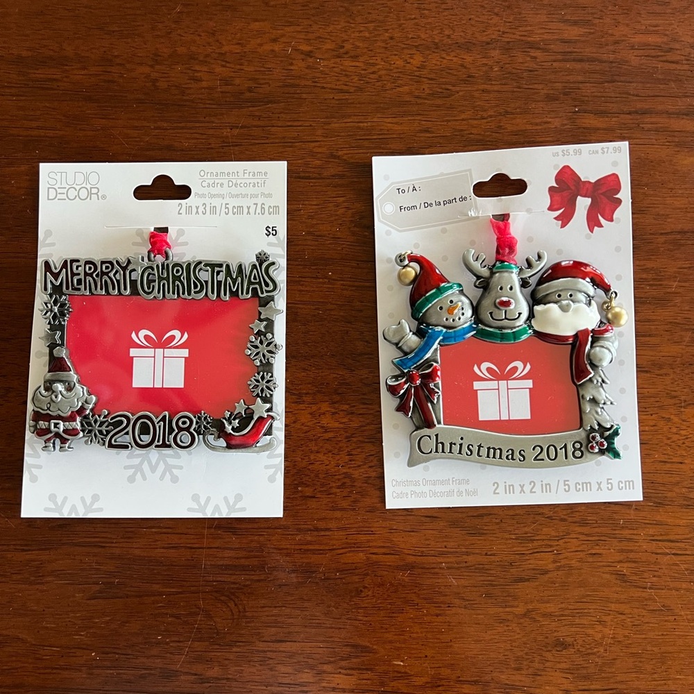 Studio Decor Christmas Ornament Frame Set 2018